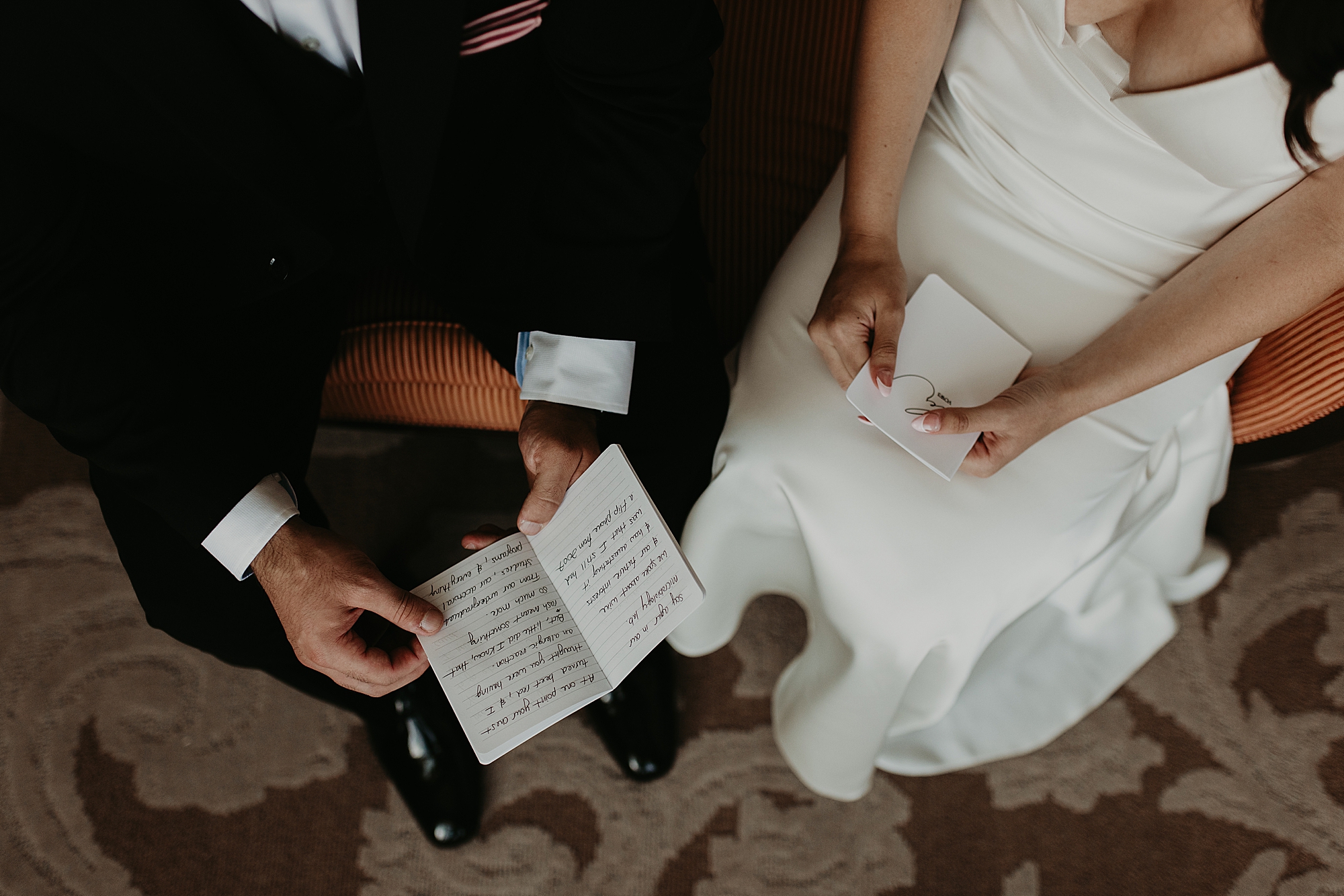 handwritten vows; personal vow exchange