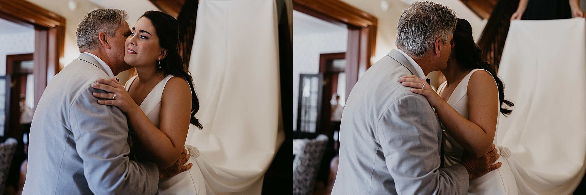 first look with dad photographed by Jessee Allen Photography; Victoria Inn Bed & Breakfast Erie, PA