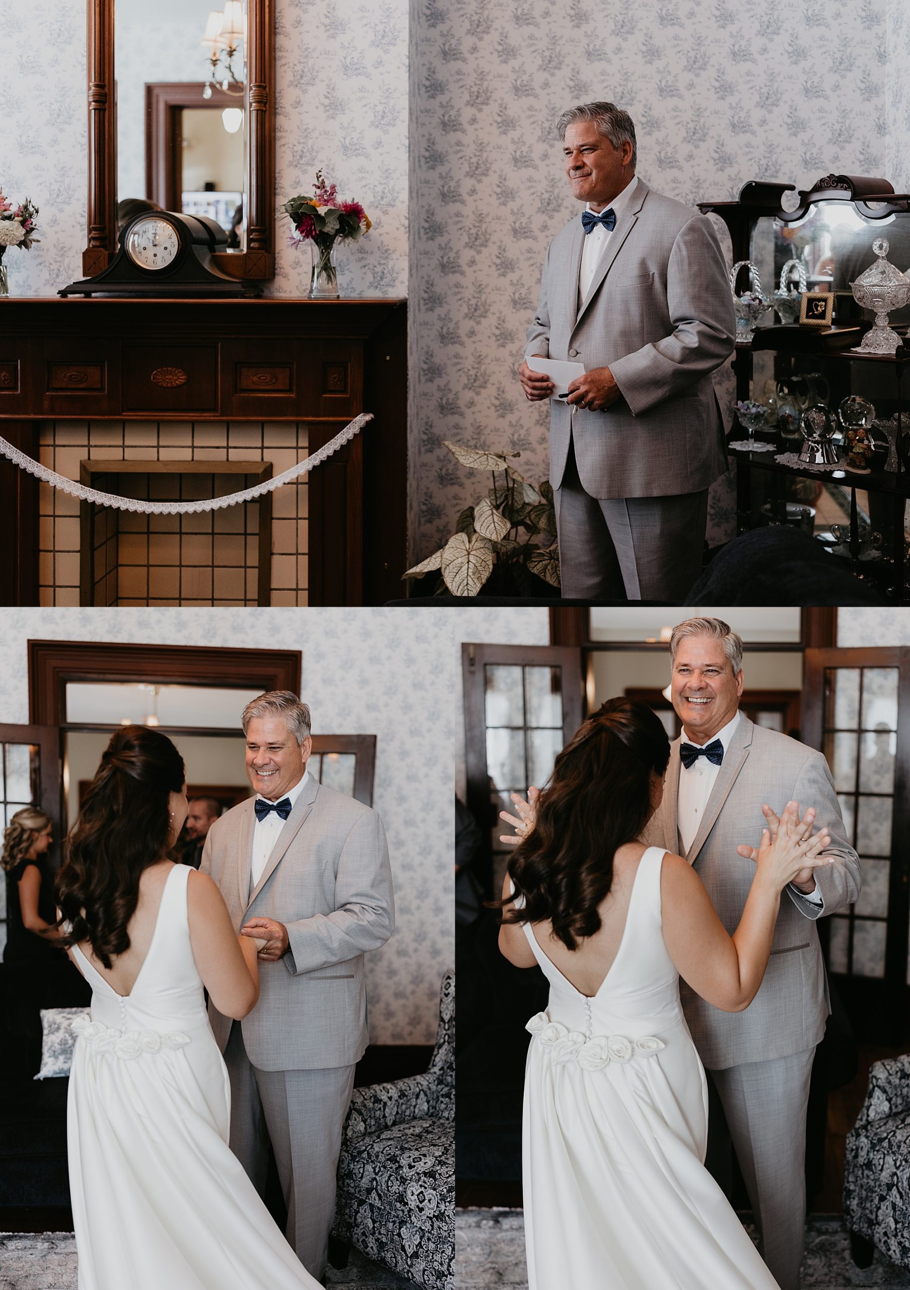 first look with dad photographed by Jessee Allen Photography; Victoria Inn Bed & Breakfast Erie, PA