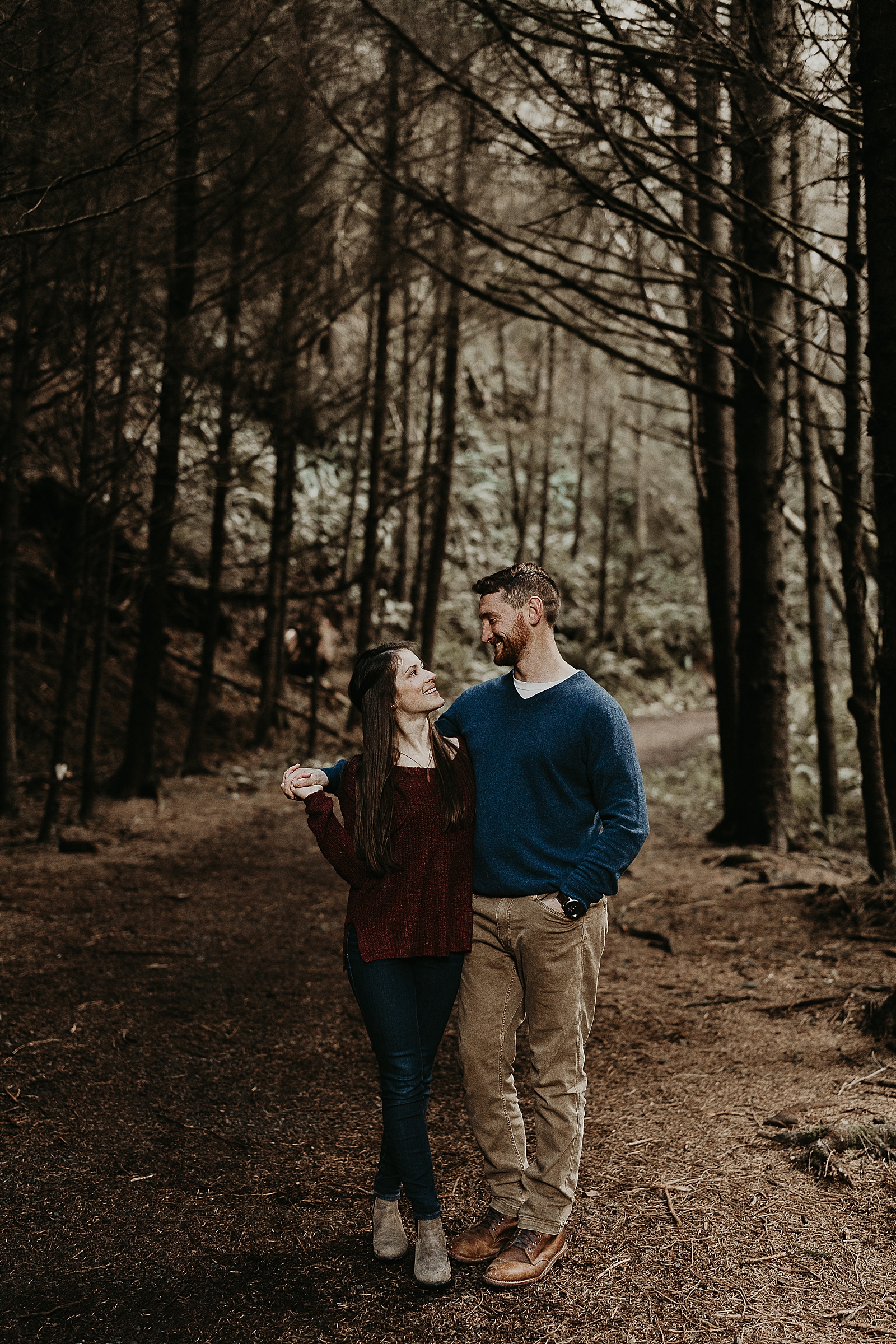 Ecola State Park Hiking Trail engagement session