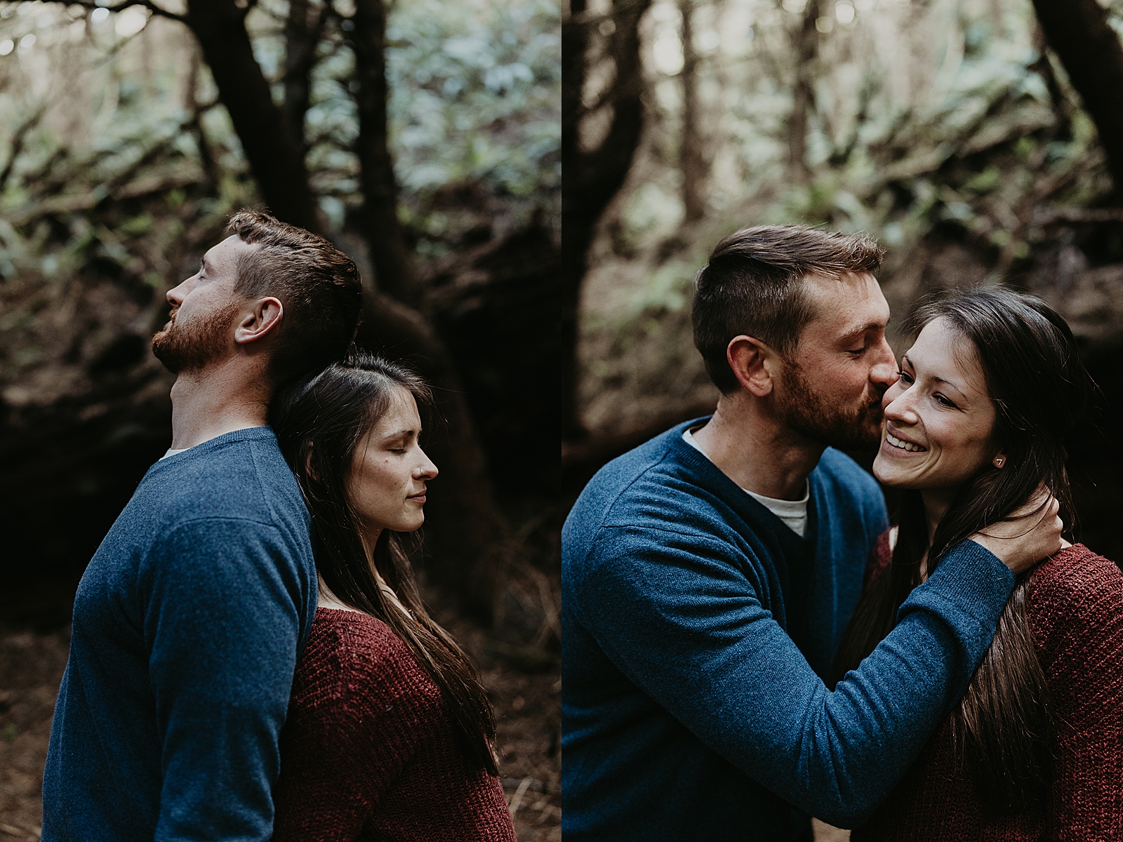 Ecola State Park; hiking engagement photos