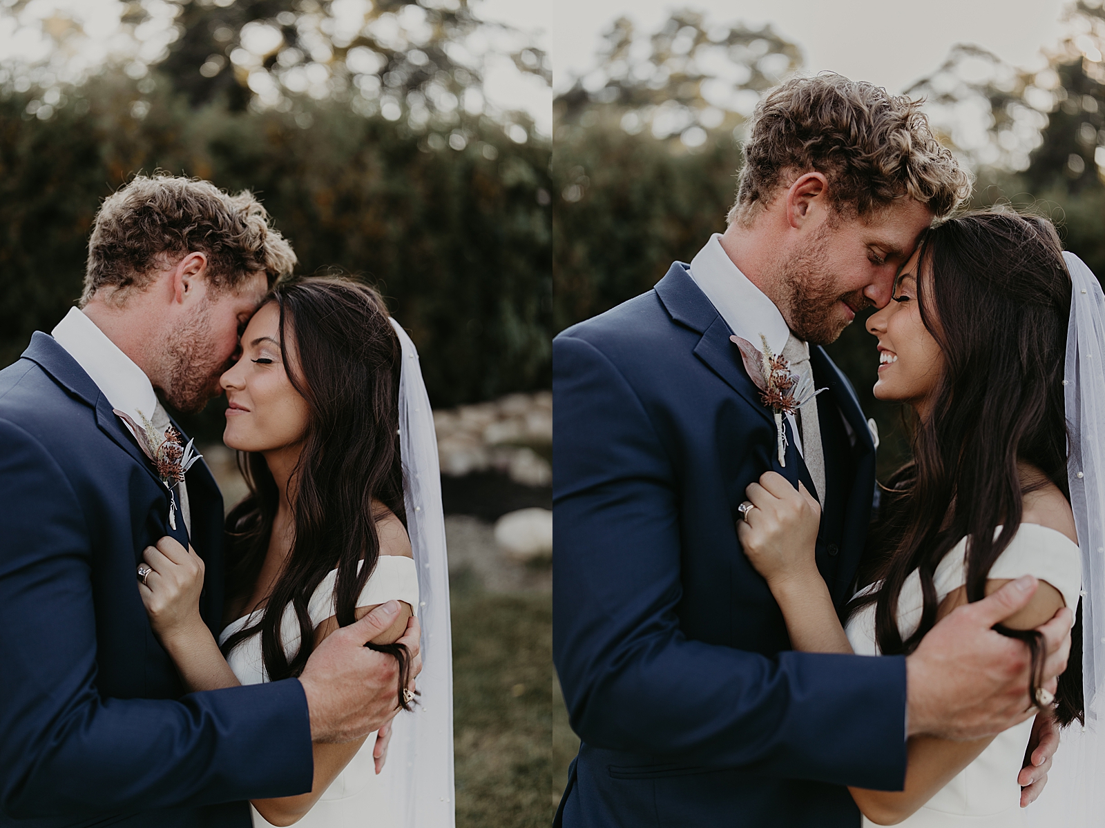 bride and groom portraits