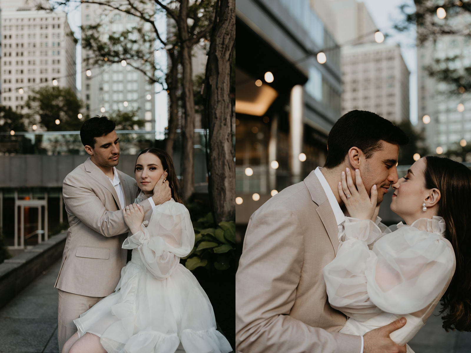 Third and Fourth Avenue Pittsburgh; Market Square; PPG Place Pittsburg engagement photos