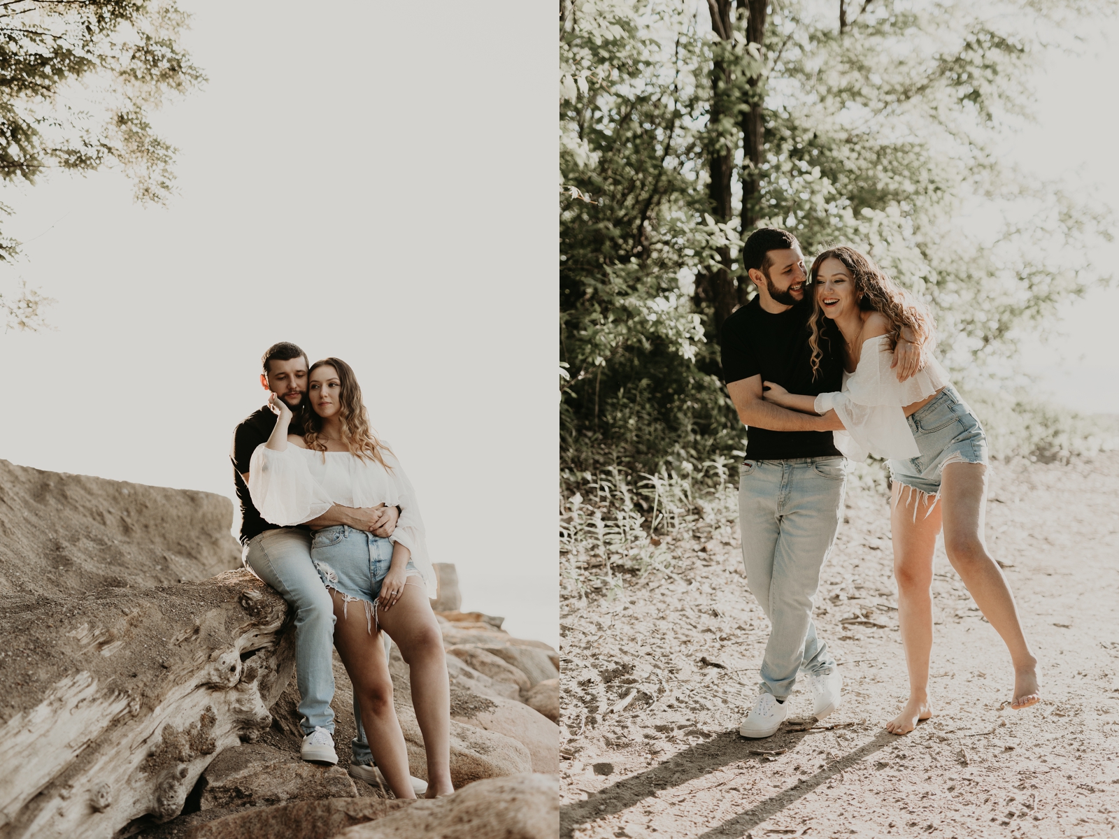 spots on the lake in Erie, PA; engagement session by Jessee Allen Photography