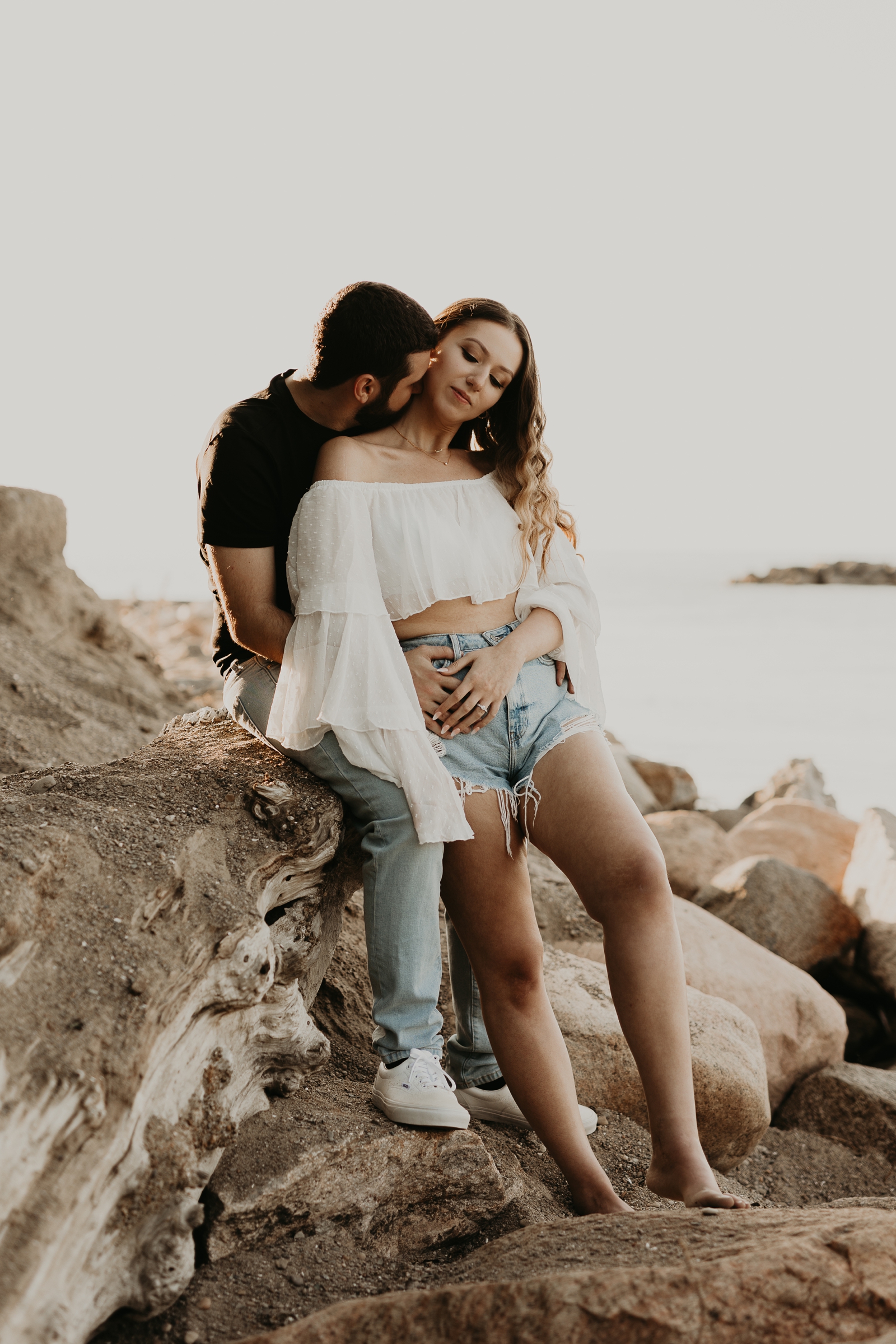 spots on the lake in Erie, PA; engagement session by Jessee Allen Photography