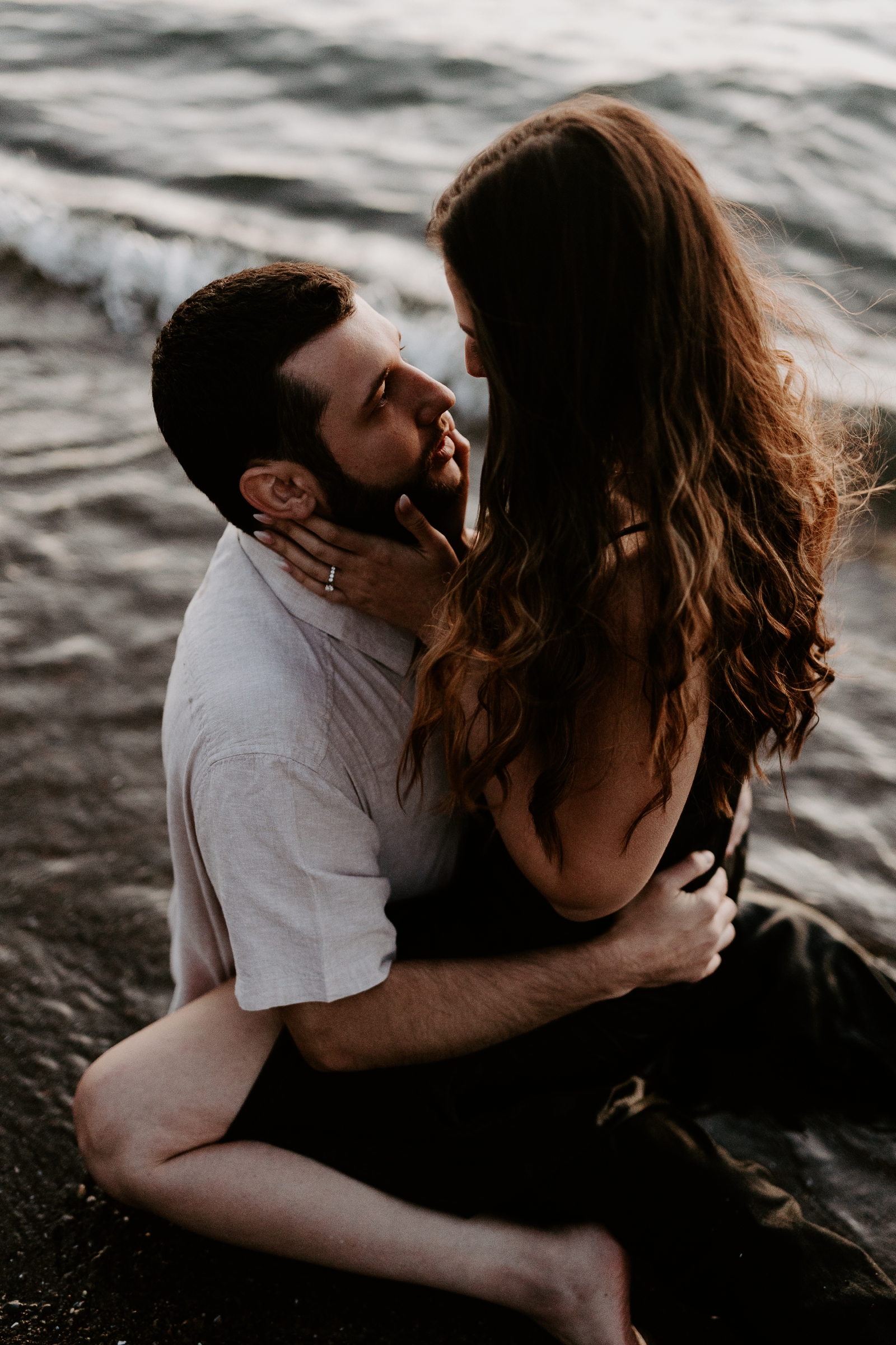 beach engagement photos