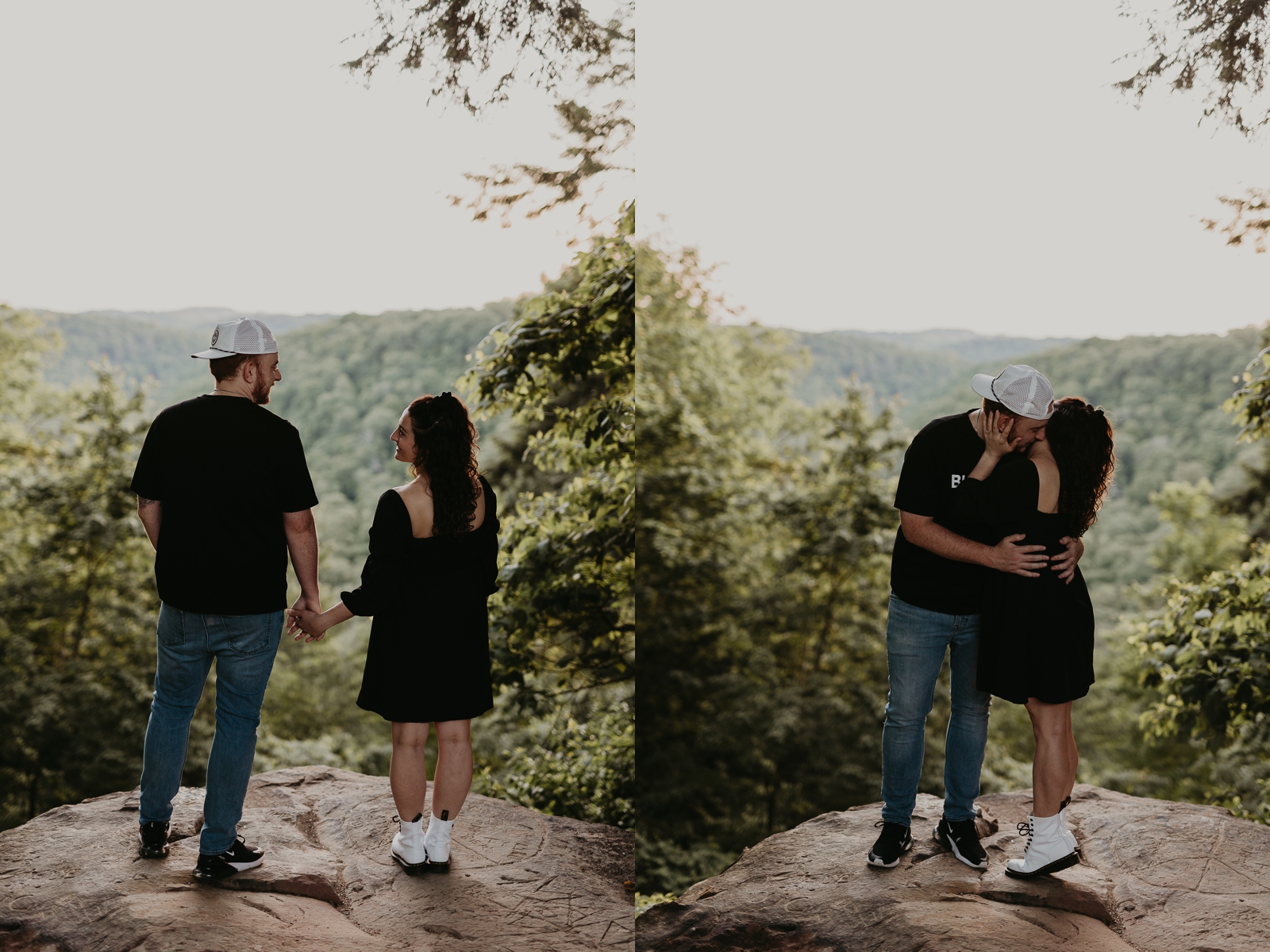 what to wear for adventure session; what to wearing for hiking engagement photos