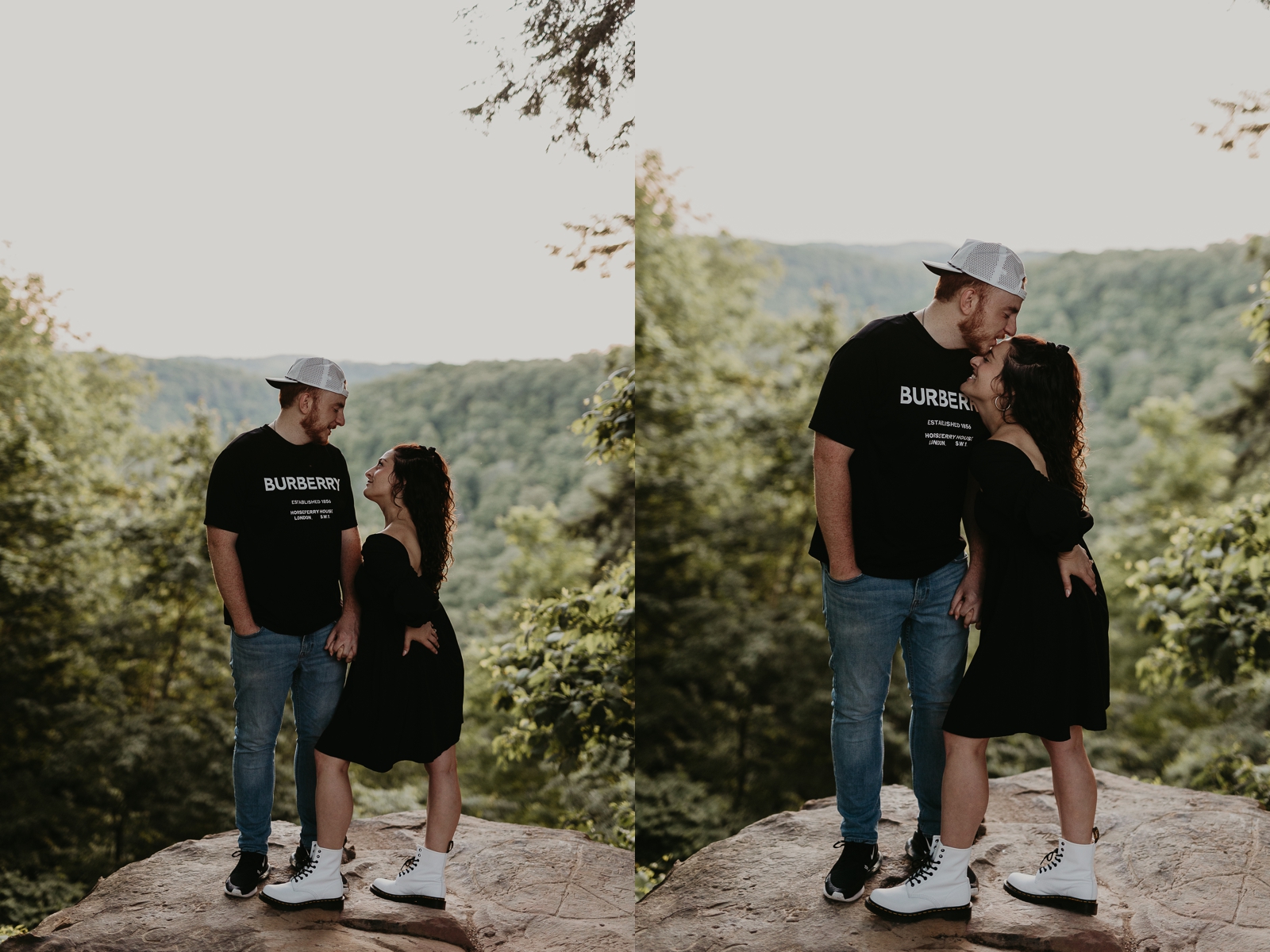 what to wear for adventure session; what to wearing for hiking engagement photos