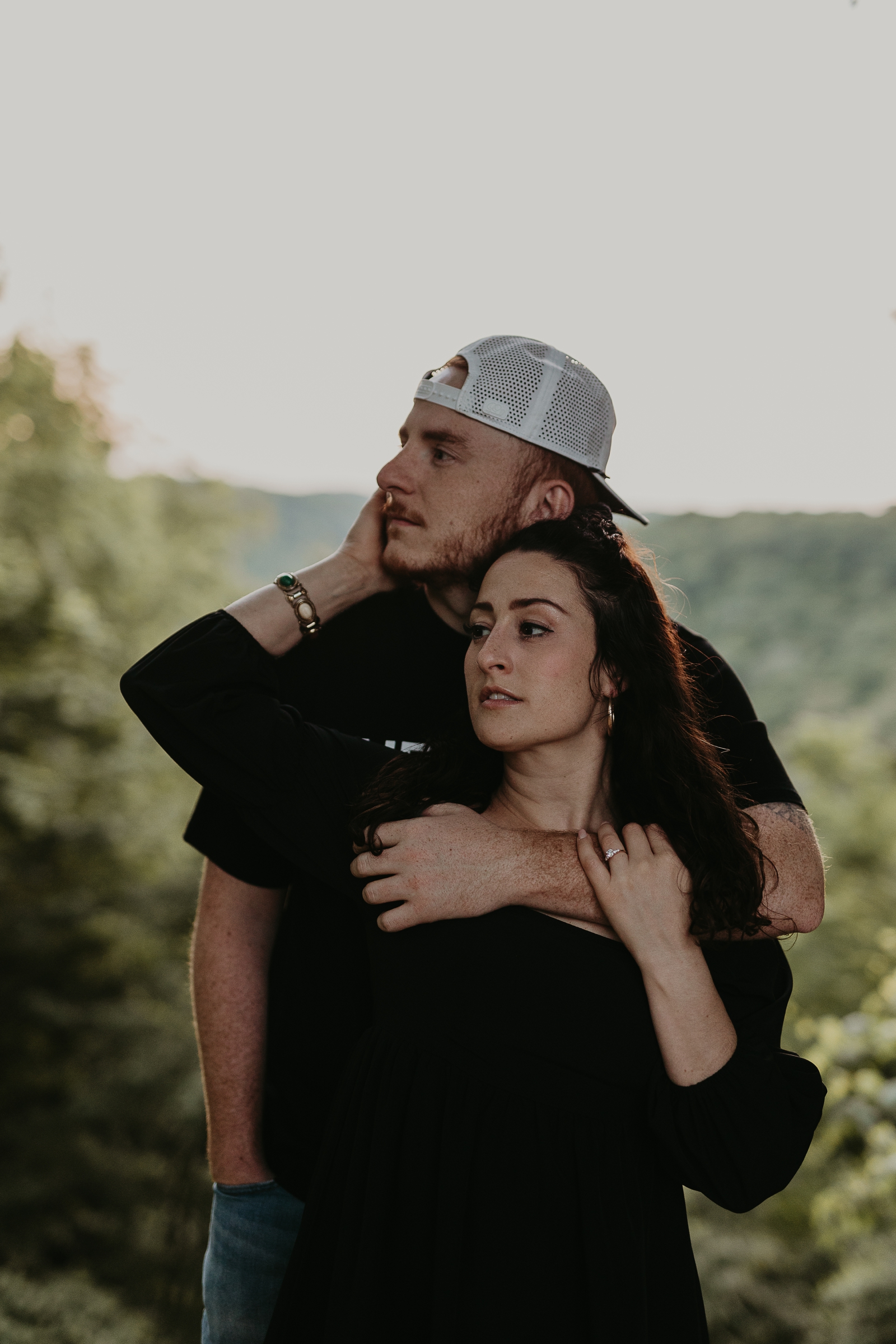 what to wear for adventure session; what to wearing for hiking engagement photos