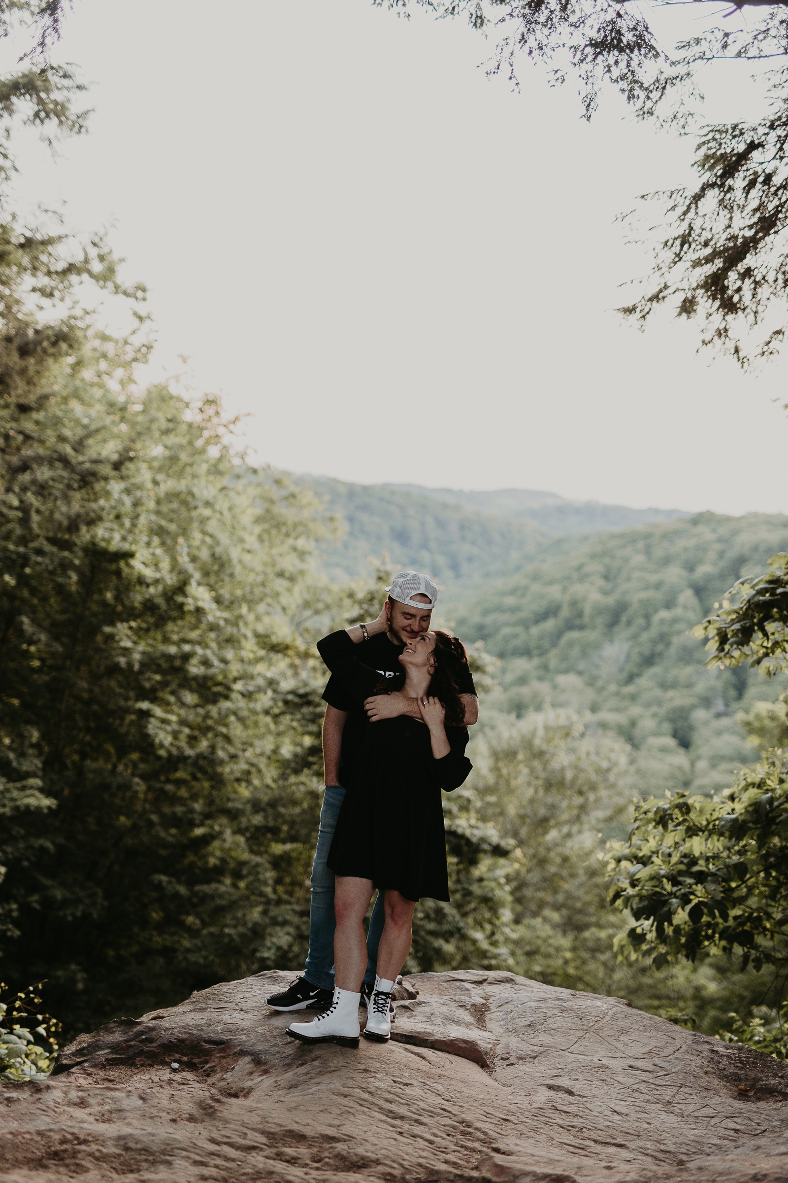 what to wear for adventure session; what to wearing for hiking engagement photos