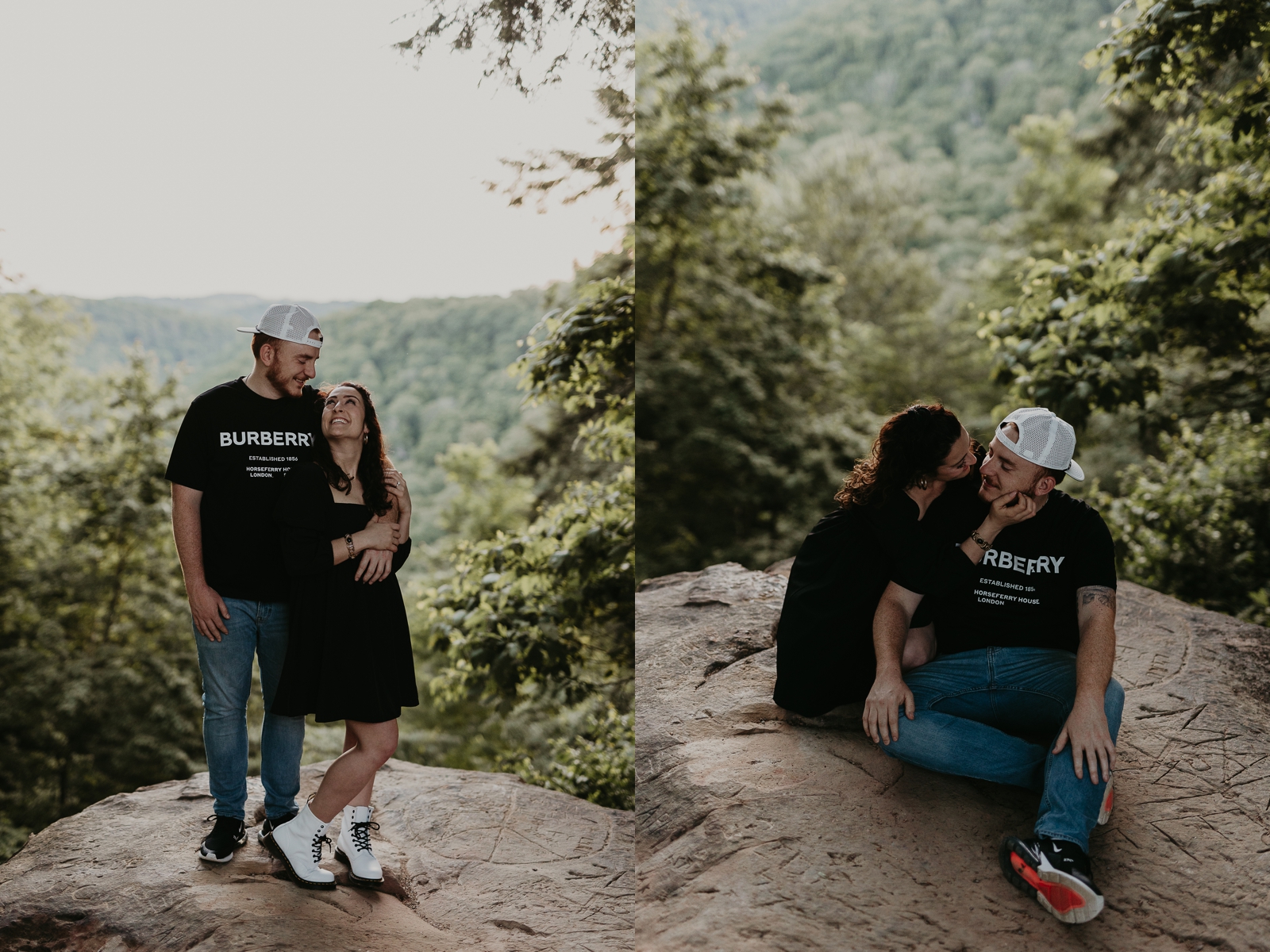 what to wear for adventure session; what to wearing for hiking engagement photos