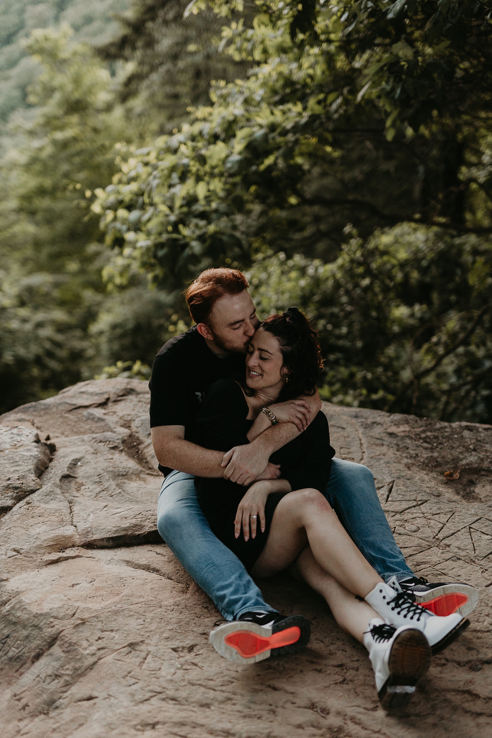 what to wear for adventure session; what to wearing for hiking engagement photos