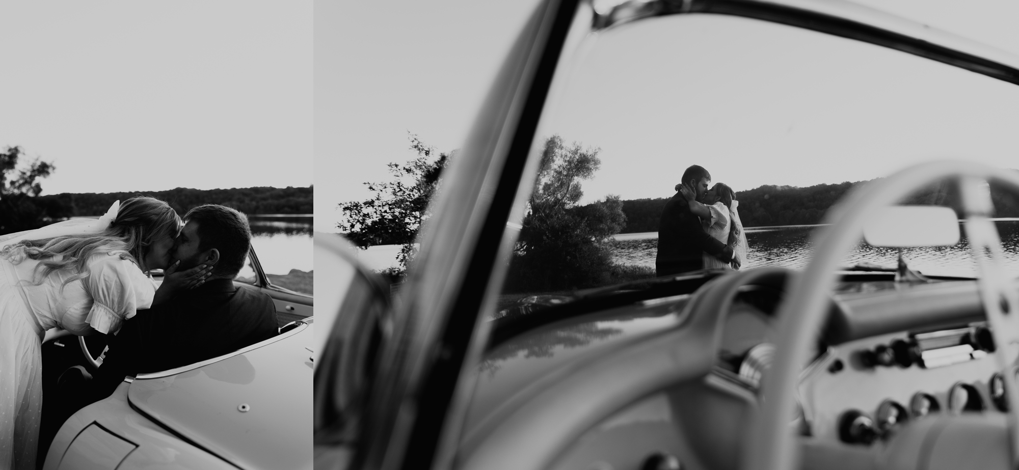 vintage car wedding