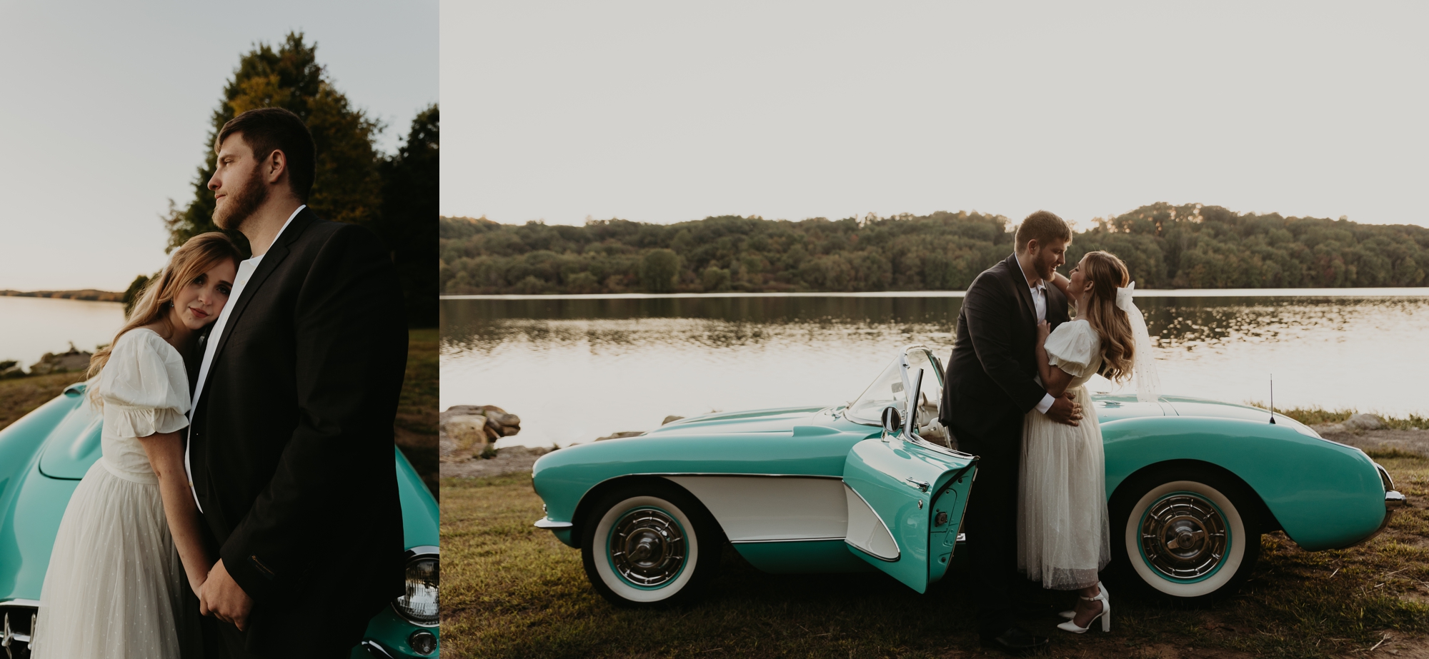 vintage car wedding