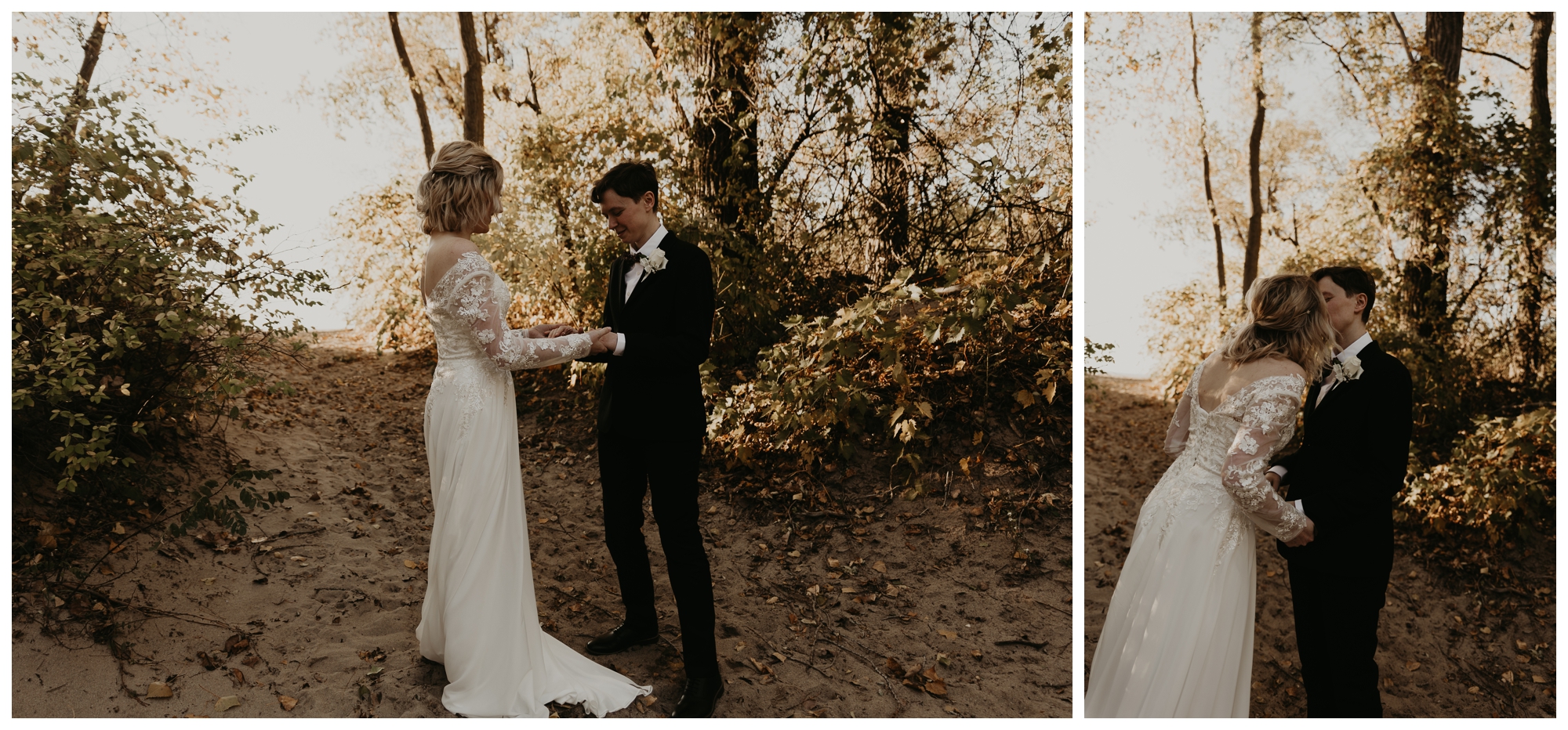 Presque Isle State Park Beach Wedding Ceremony by Jessee Allen Photography