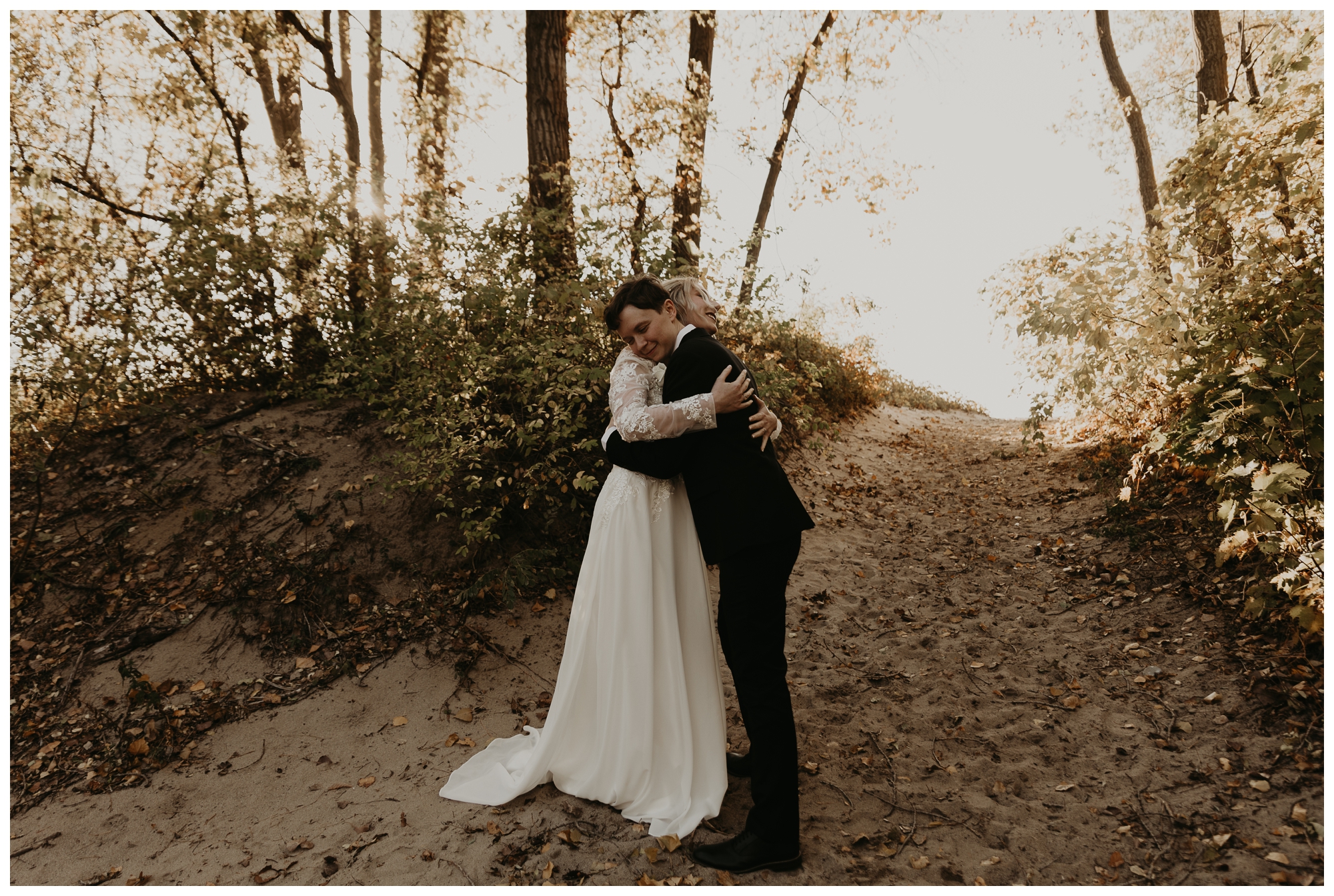 Presque Isle State Park Beach Wedding Ceremony by Jessee Allen Photography