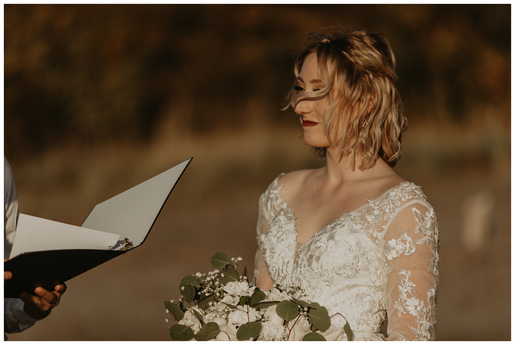 Presque Isle State Park Beach Wedding Ceremony by Jessee Allen Photography