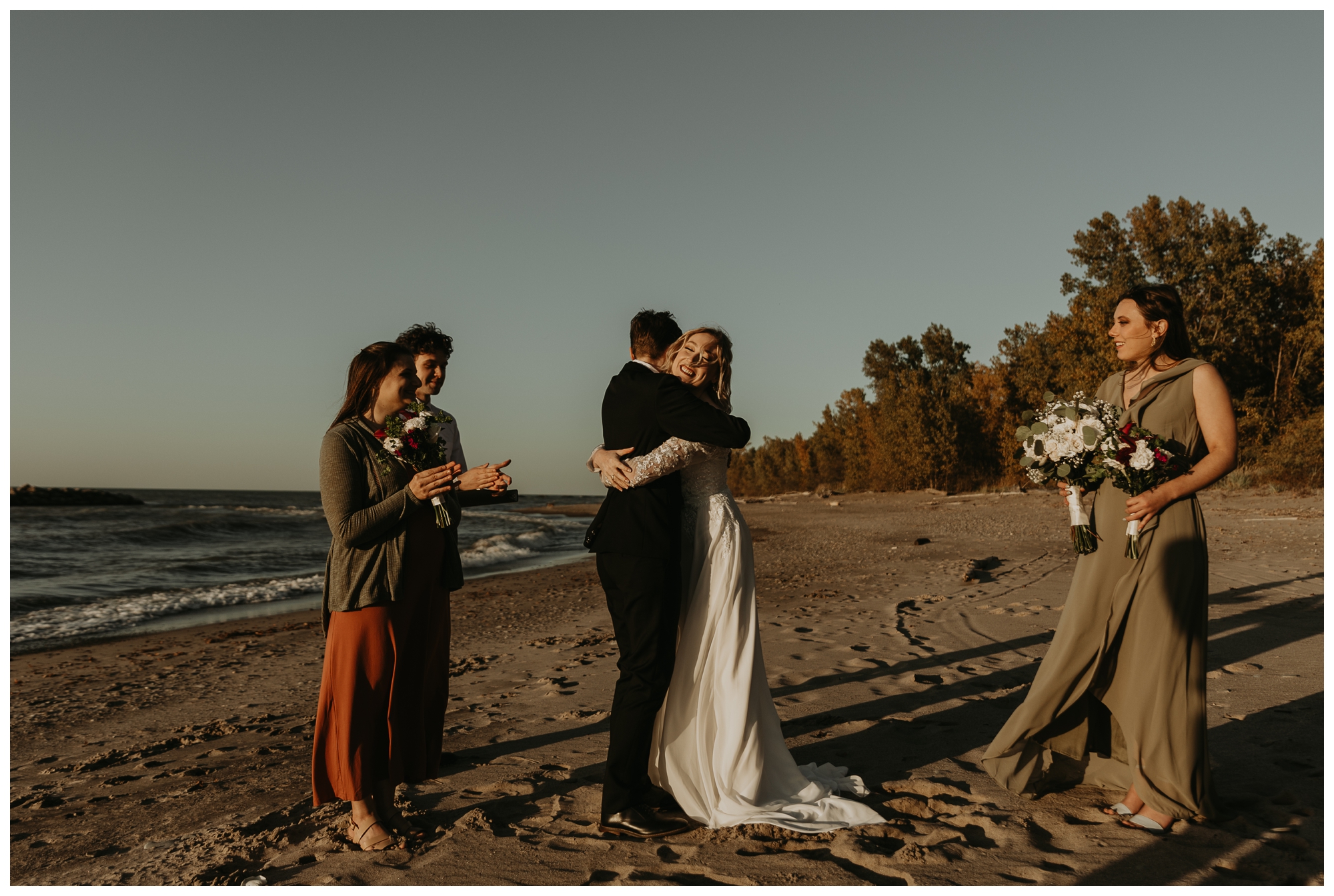 Presque Isle State Park Beach Wedding Ceremony by Jessee Allen Photography