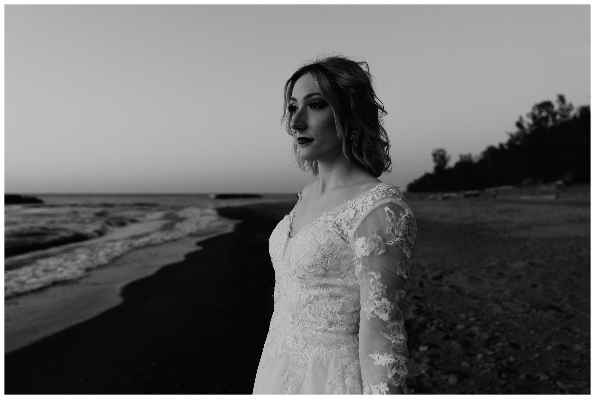 Presque Isle Beach Lake Erie wedding photos