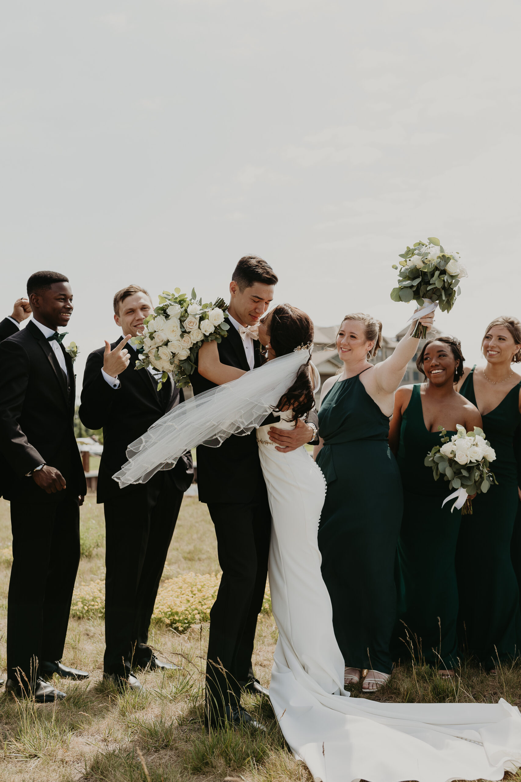 wedding day portraits at Lake Chautauqua Harbor Hotel, New York