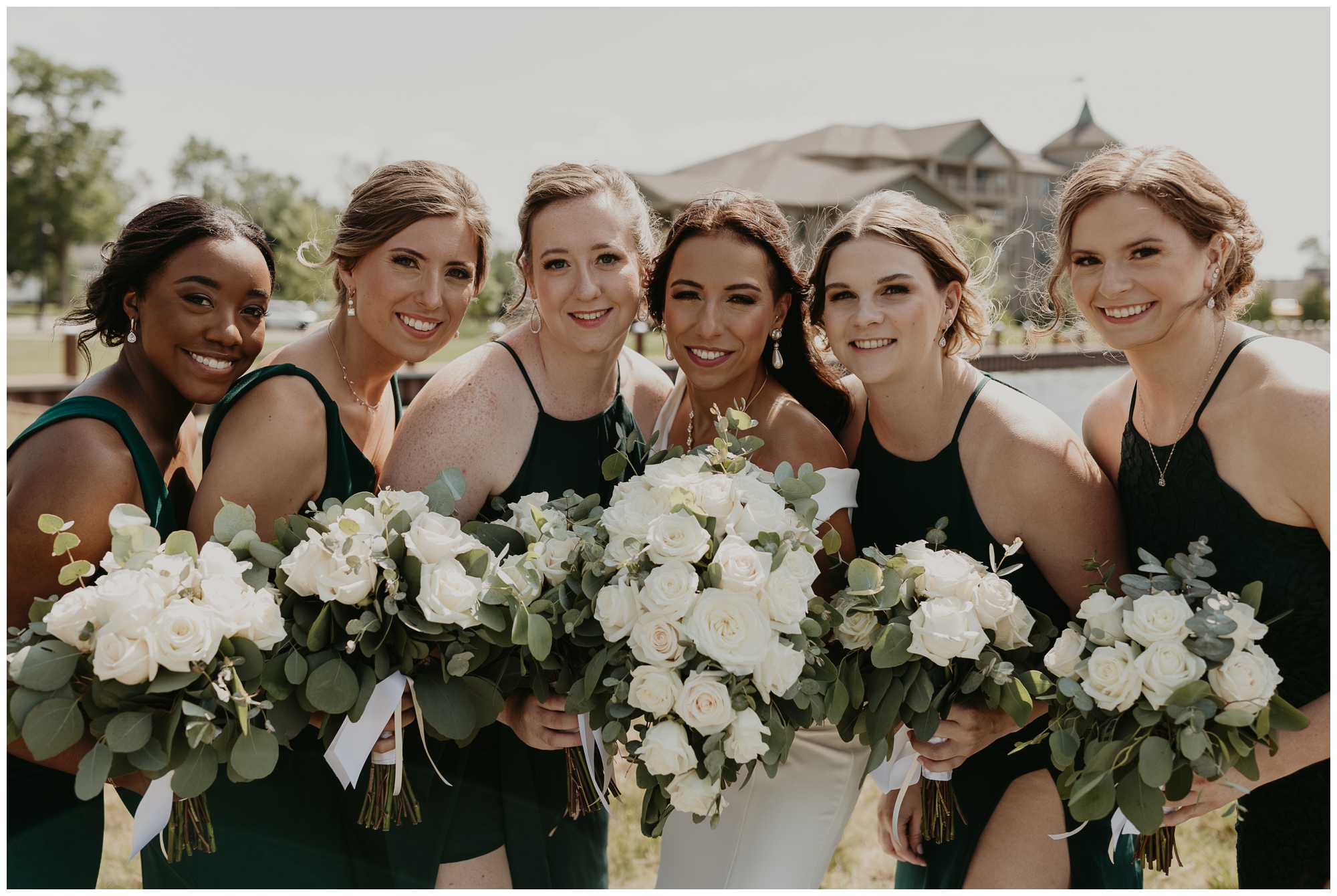 wedding day portraits at Lake Chautauqua Harbor Hotel, New York