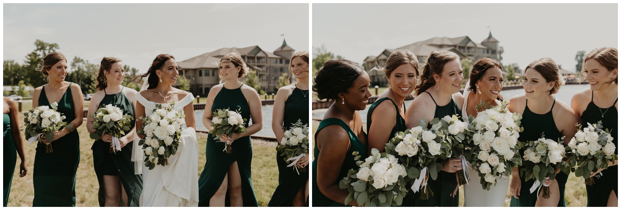 wedding day portraits at Lake Chautauqua Harbor Hotel, New York