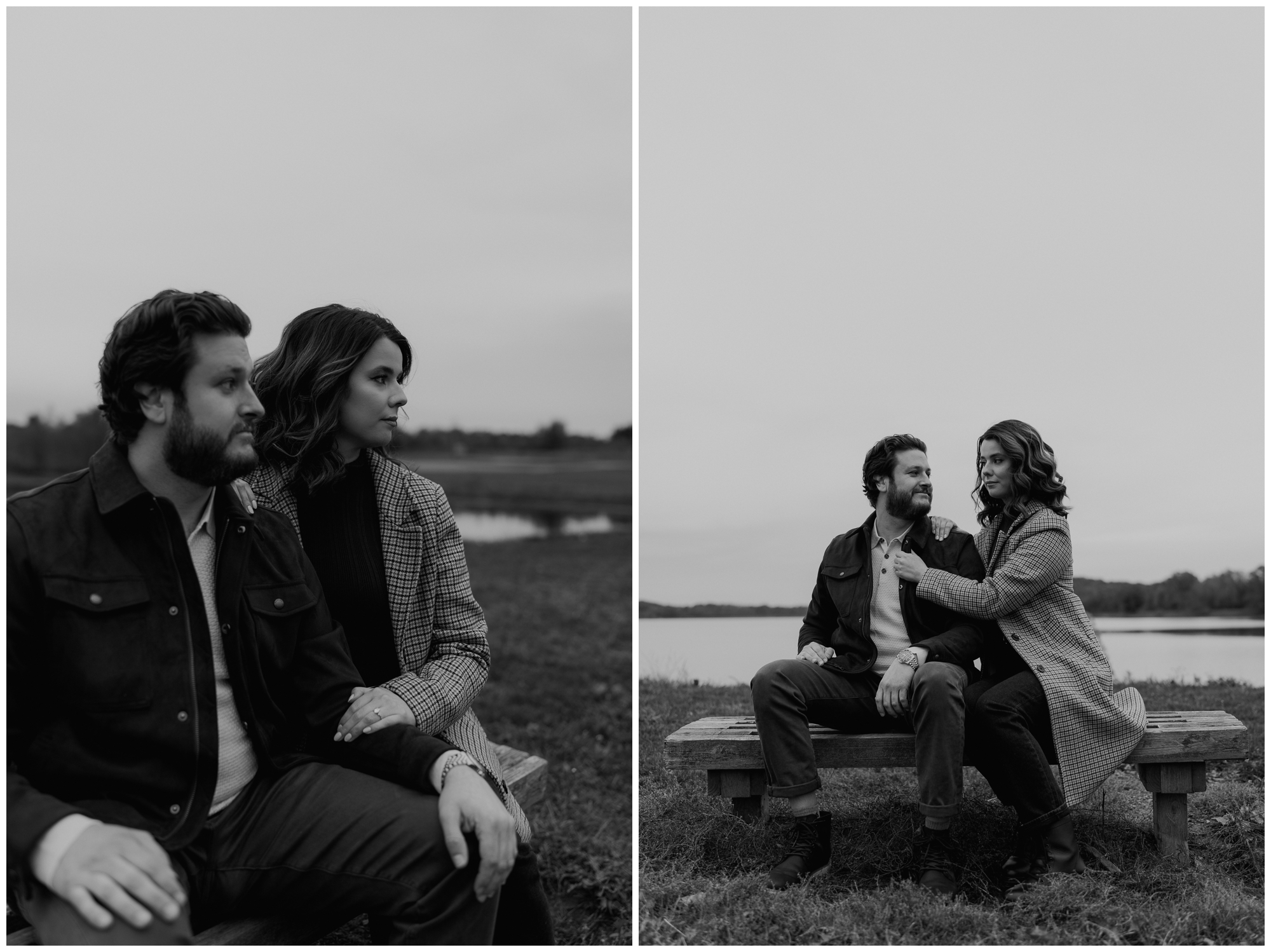 engagement photos by the lake