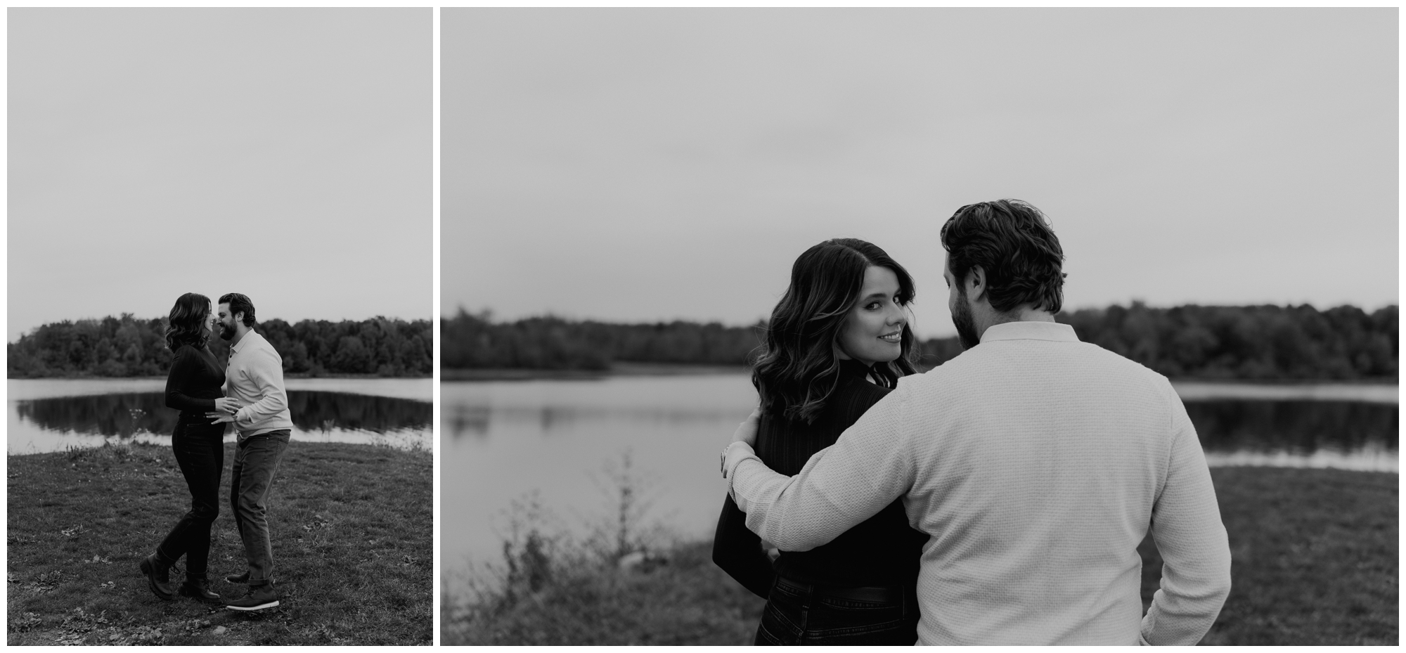 engagement photos by the lake